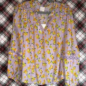 Zac & Rachel Lavender Floral Blouse